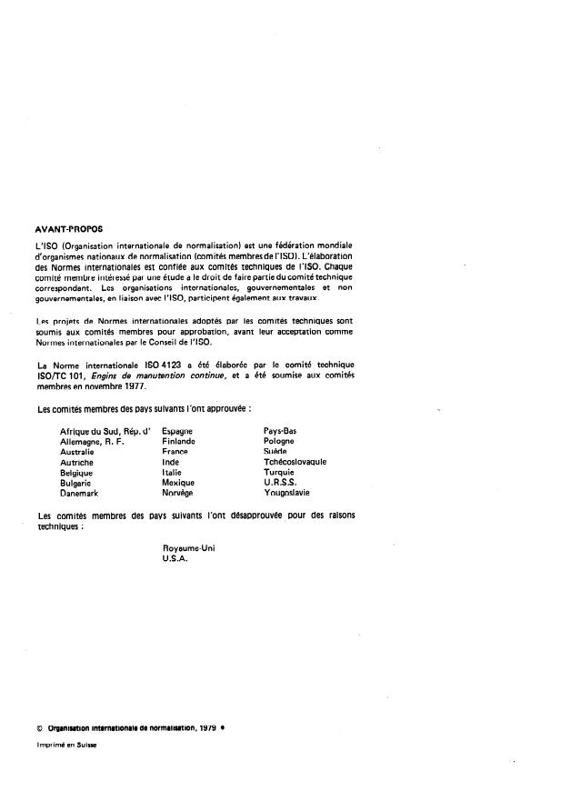 ISO 4123:1979 ISO 4123:1979 - Transporteurs a courroie -- Disques amortisseurs pour rouleaux porteurs et disques anticolmatants pour rouleaux de retour -- Dimensions principales - Page 4 preview