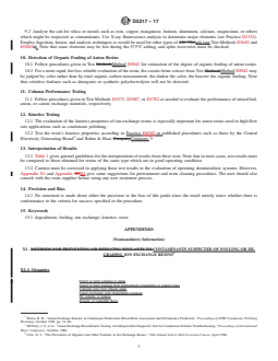 ASTM D5217-17 REDLINE ASTM D5217-17 - Standard Guide for Detection of Fouling and Degradation of Particulate Ion Exchange Materials - Page 3 preview
