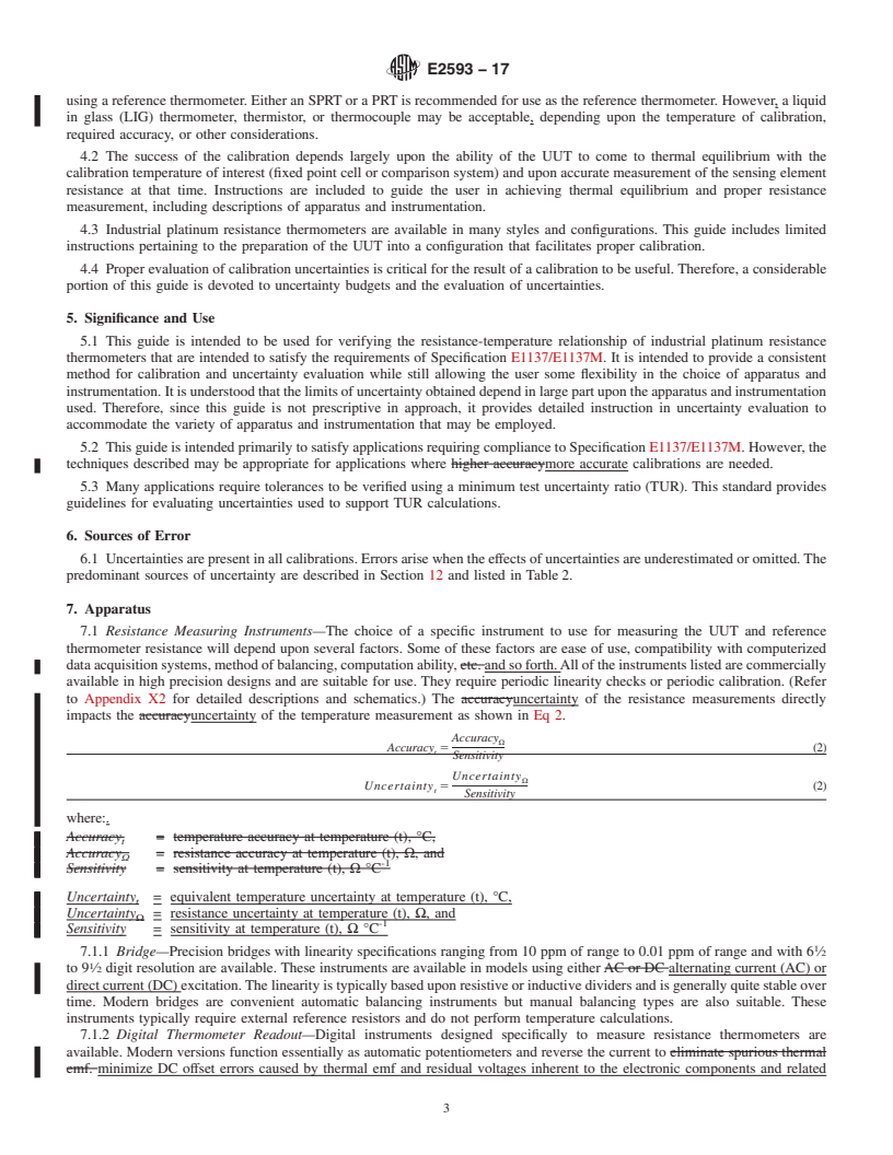 REDLINE ASTM E2593-17 - Standard Guide for  Accuracy Verification of Industrial Platinum Resistance Thermometers