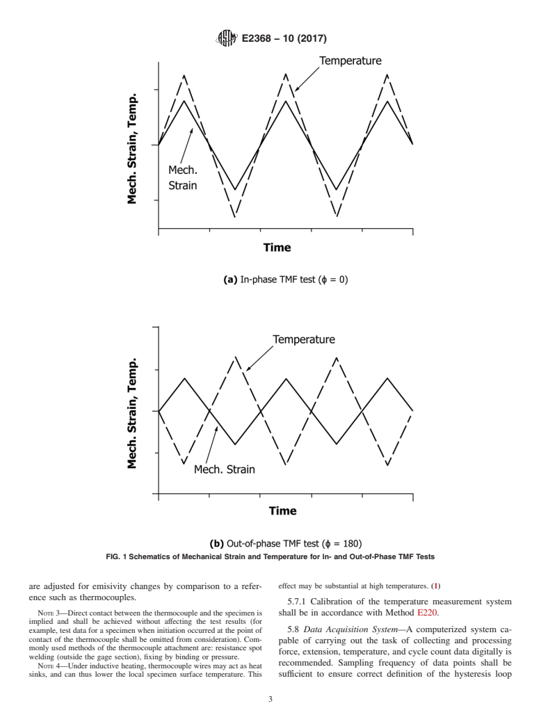 ASTM E2368-10(2017) - Standard Practice for  Strain Controlled Thermomechanical Fatigue Testing