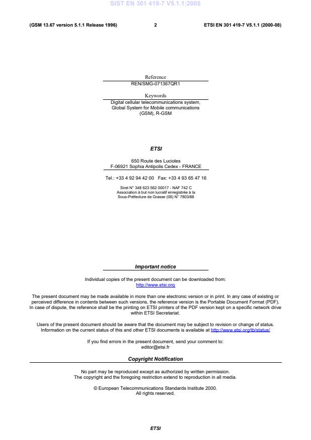 SIST EN 301 419-7 V5.1.1:2005 SIST EN 301 419-7 V5.1.1:2005 - Page 4 preview