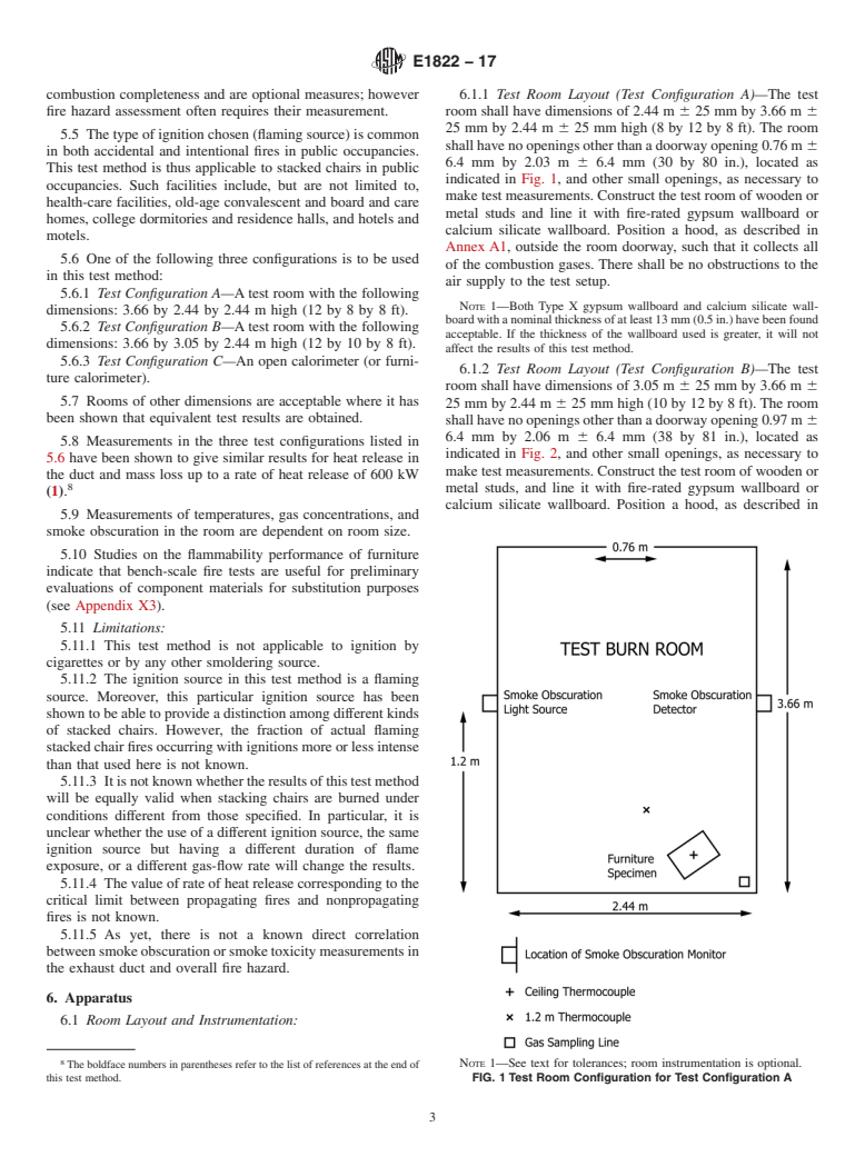 ASTM E1822-17 - Standard Test Method for Fire Testing of Stacked Chairs