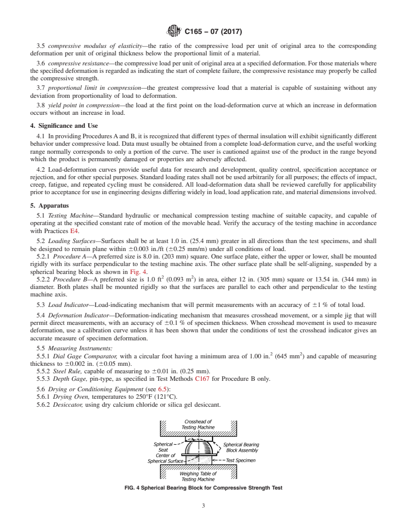 REDLINE ASTM C165-07(2017) - Standard Test Method for Measuring Compressive Properties of Thermal Insulations