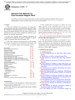 ASTM D1676-17 - Standard Test Methods for  Film-Insulated Magnet Wire