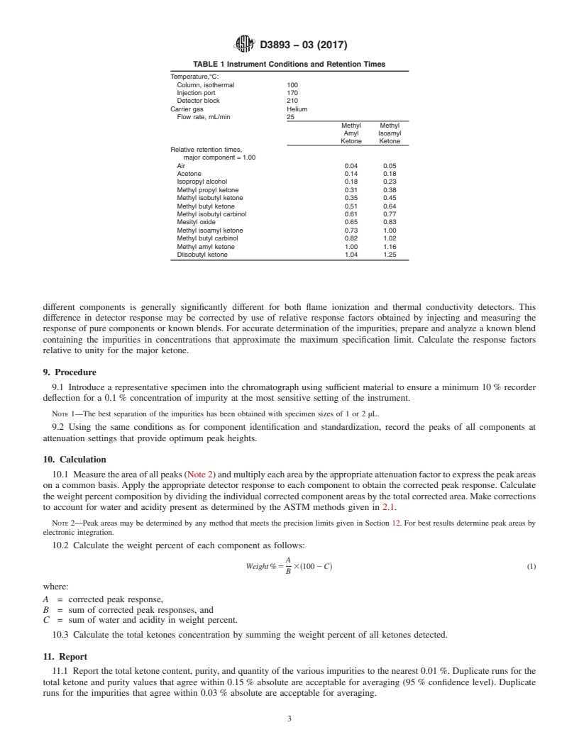 REDLINE ASTM D3893-03(2017) - Standard Test Method for Purity of Methyl Amyl Ketone and Methyl Isoamyl Ketone by Gas   Chromatography