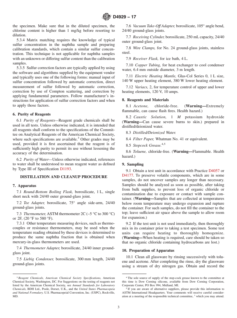 ASTM D4929-17 - Standard Test Method for  Determination of Organic Chloride Content in Crude Oil