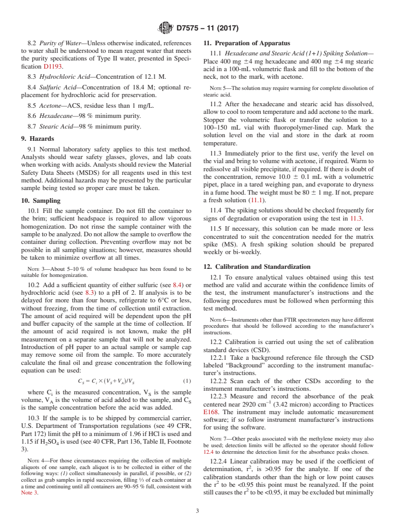 ASTM D7575-11(2017) - Standard Test Method for  Solvent-Free Membrane Recoverable Oil and Grease by Infrared  Determination