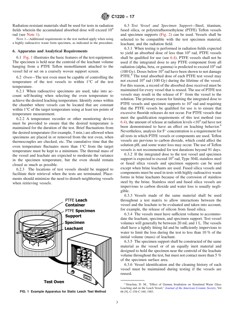 ASTM C1220-17 - Standard Test Method for  Static Leaching of Monolithic Waste Forms for Disposal of Radioactive  Waste