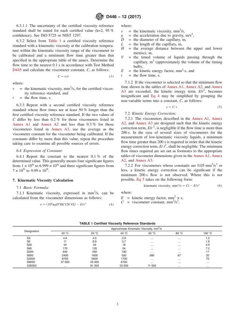 ASTM D446-12(2017) - Standard Specifications and Operating Instructions for Glass Capillary Kinematic Viscometers