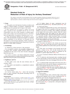 ASTM F1363-07(2017) ASTM F1363-07(2017) - Standard Guide for Reduction of Risk of Injury for Archery Overdraws - Page 1 preview