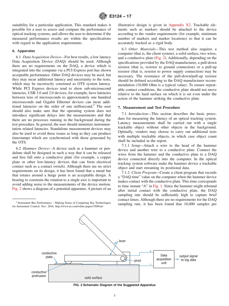 ASTM E3124-17 - Standard Test Method for Measuring System Latency Performance of Optical Tracking Systems  that Measure Six Degrees of Freedom (6DOF) Pose