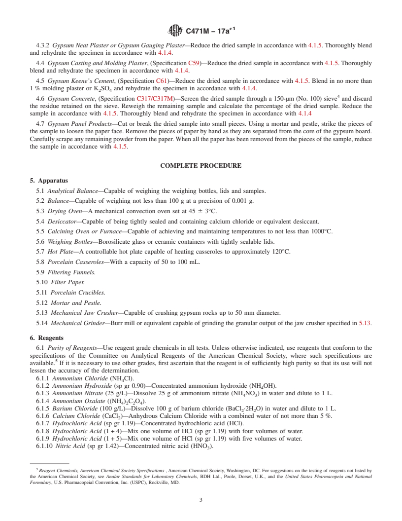 REDLINE ASTM C471M-17ae1 - Standard Test Methods for  Chemical Analysis of Gypsum and Gypsum Products (Metric)