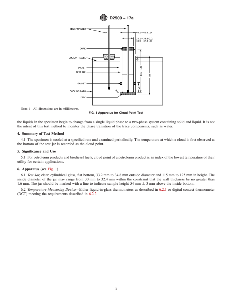 REDLINE ASTM D2500-17a - Standard Test Method for Cloud Point of Petroleum Products and Liquid Fuels