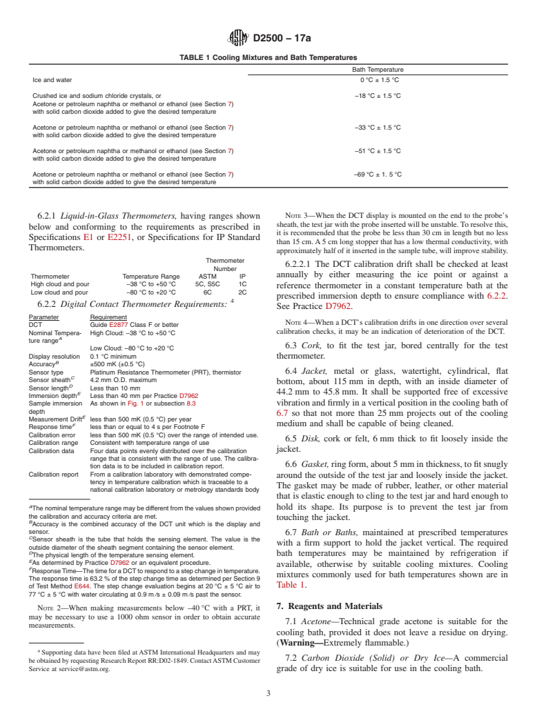 ASTM D2500-17a - Standard Test Method for Cloud Point of Petroleum Products and Liquid Fuels