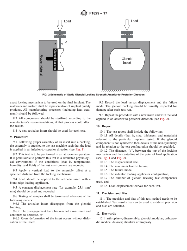 ASTM F1829-17 - Standard Test Method for Static Evaluation of Anatomic Glenoid Locking Mechanism in  Shear