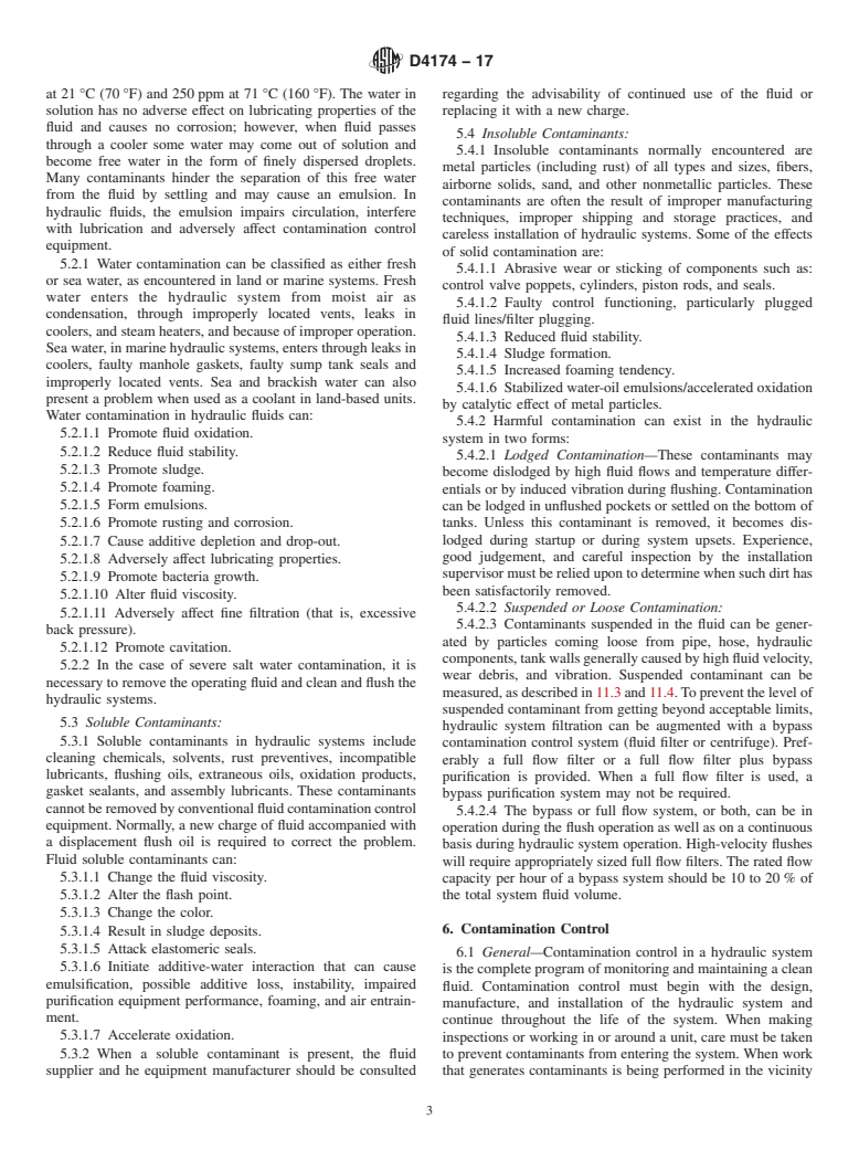 ASTM D4174-17 - Standard Practice for Cleaning, Flushing, and Purification of Petroleum Fluid Hydraulic  Systems