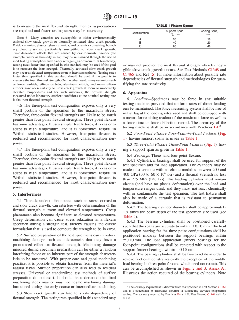 ASTM C1211-18 - Standard Test Method for Flexural Strength of Advanced Ceramics at Elevated Temperatures