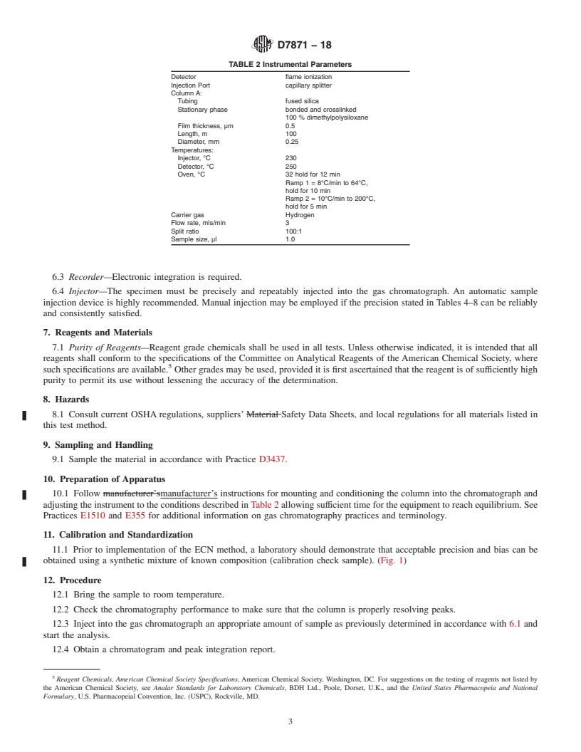 REDLINE ASTM D7871-18 - Standard Test Method for Analysis of Cyclohexane by Gas Chromatography (Effective Carbon  Number)