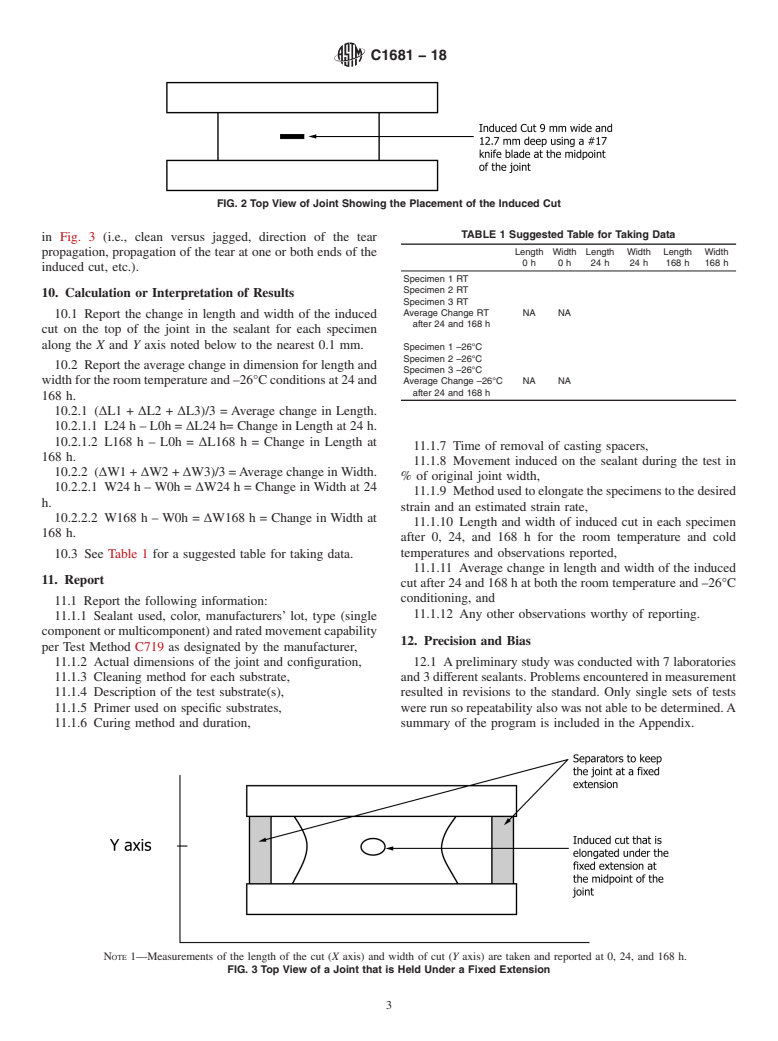 ASTM C1681-18 - Standard Test Method for  Evaluating the Tear Resistance of a Sealant Under Constant  Strain