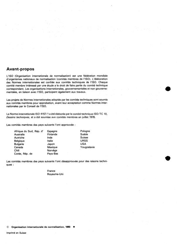 ISO 4157-1:1980 ISO 4157-1:1980 - Dessins de bâtiment - Page 2 preview