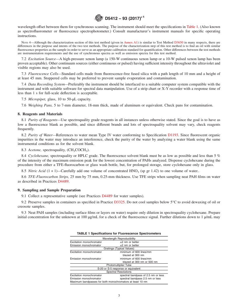 REDLINE ASTM D5412-93(2017)e1 - Standard Test Method for  Quantification of Complex Polycyclic Aromatic Hydrocarbon Mixtures  or Petroleum Oils in Water