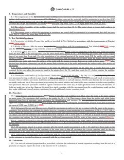 ASTM C441/C441M-17 REDLINE ASTM C441/C441M-17 - Standard Test Method for Effectiveness of Pozzolans or Ground Blast-Furnace Slag in Preventing Excessive Expansion of Concrete Due to the Alkali-Silica Reaction - Page 4 preview