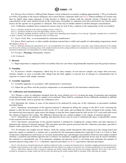 ASTM D4629-17 REDLINE ASTM D4629-17 - Standard Test Method for Trace Nitrogen in Liquid Hydrocarbons by Syringe/Inlet Oxidative Combustion and Chemiluminescence Detection - Page 3 preview