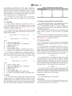 ASTM D4629-17 ASTM D4629-17 - Standard Test Method for Trace Nitrogen in Liquid Hydrocarbons by Syringe/Inlet Oxidative Combustion and Chemiluminescence Detection - Page 4 preview