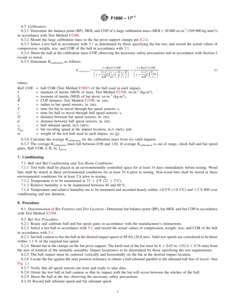 REDLINE ASTM F1890-17e1 - Standard Test Method for Measuring Softball and Baseball Bat Performance Factor