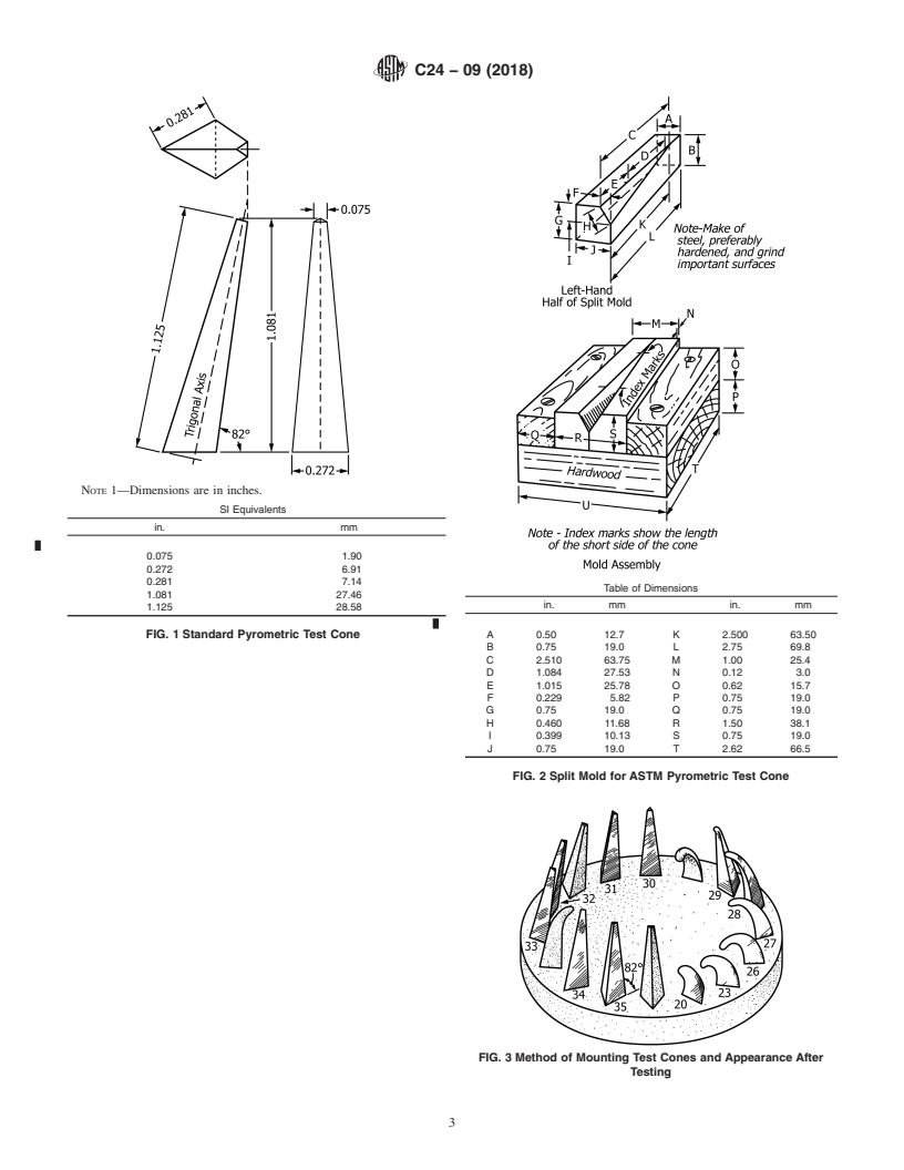 REDLINE ASTM C24-09(2018) - Standard Test Method for Pyrometric Cone Equivalent (PCE) of Fireclay and High-Alumina Refractory Materials