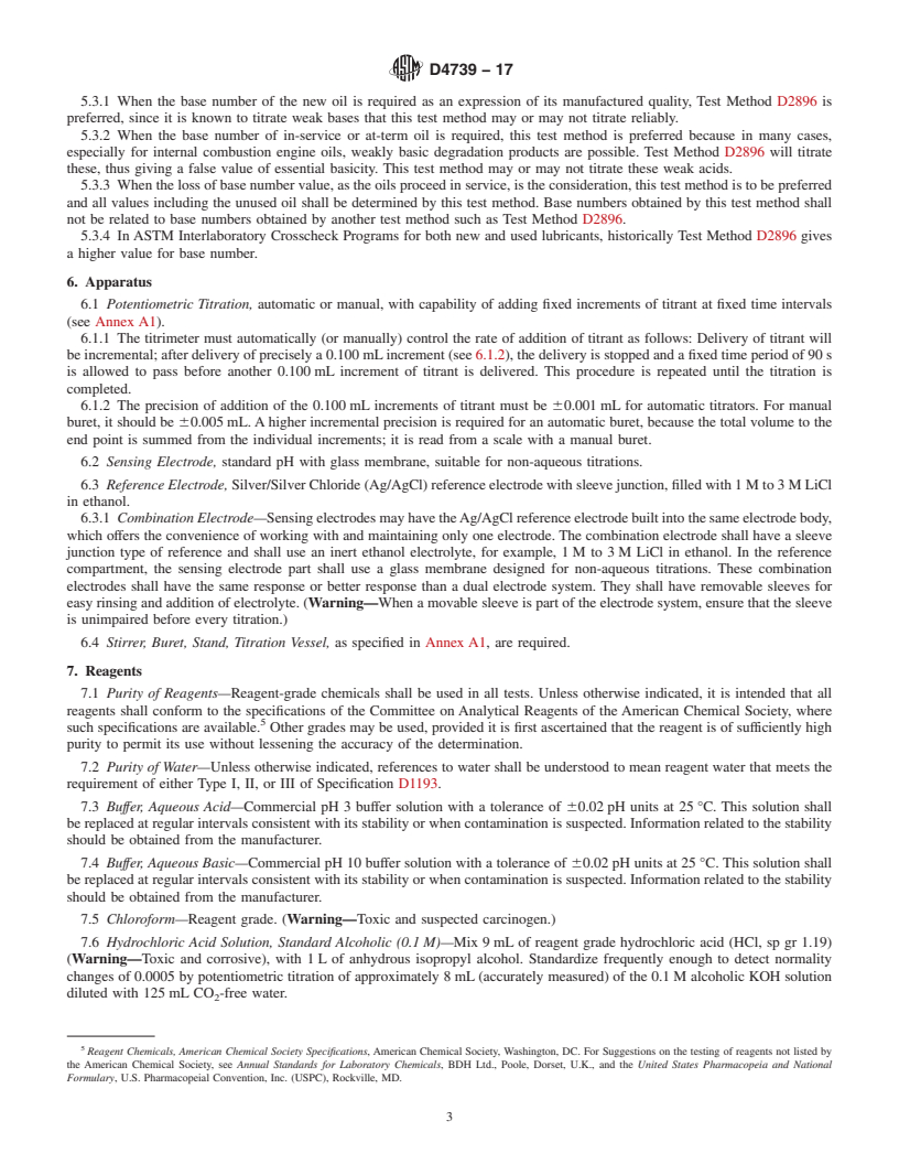 ASTM D4739-17 - Standard Test Method for Base Number Determination by ...