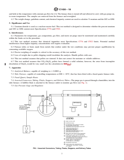 ASTM C1430-18 REDLINE ASTM C1430-18 - Standard Test Method for Determination of Uranium, Oxygen to Uranium (O/U), and Oxygen to Metal (O/M) in Sintered Uranium Dioxide and Gadolinia-Uranium Dioxide Pellets by Atmospheric Equilibration - Page 2 preview