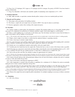 ASTM C1430-18 REDLINE ASTM C1430-18 - Standard Test Method for Determination of Uranium, Oxygen to Uranium (O/U), and Oxygen to Metal (O/M) in Sintered Uranium Dioxide and Gadolinia-Uranium Dioxide Pellets by Atmospheric Equilibration - Page 3 preview