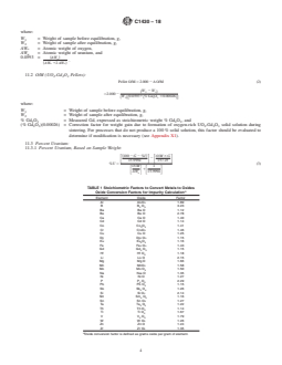 ASTM C1430-18 REDLINE ASTM C1430-18 - Standard Test Method for Determination of Uranium, Oxygen to Uranium (O/U), and Oxygen to Metal (O/M) in Sintered Uranium Dioxide and Gadolinia-Uranium Dioxide Pellets by Atmospheric Equilibration - Page 4 preview