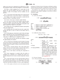 ASTM C1430-18 ASTM C1430-18 - Standard Test Method for Determination of Uranium, Oxygen to Uranium (O/U), and Oxygen to Metal (O/M) in Sintered Uranium Dioxide and Gadolinia-Uranium Dioxide Pellets by Atmospheric Equilibration - Page 3 preview