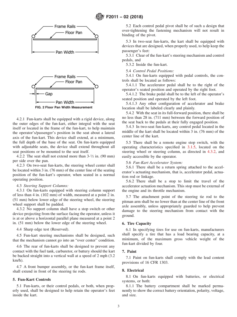 ASTM F2011-02(2018) - Standard Specification for  Safety and Performance of Fun-Karts