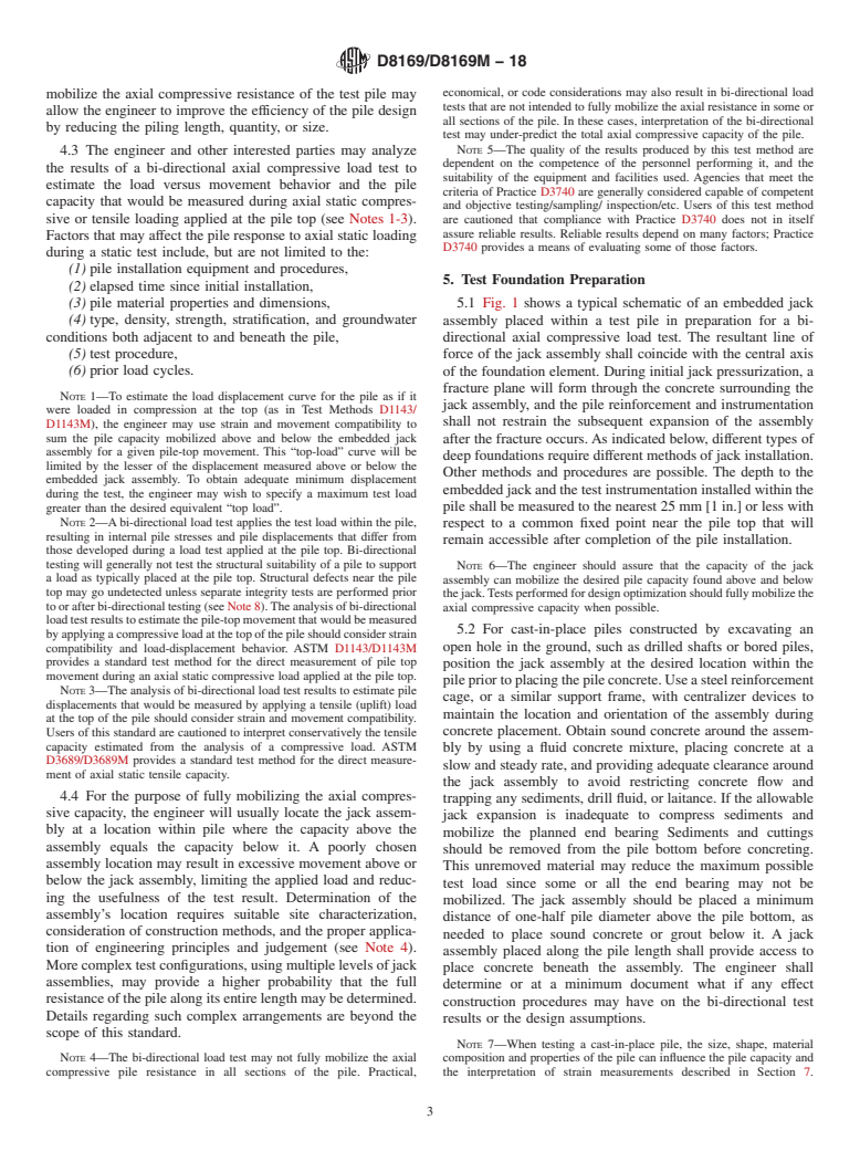 ASTM D8169/D8169M-18 - Standard Test Methods for Deep Foundations Under Bi-Directional Static Axial Compressive  Load