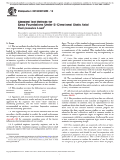 ASTM D8169/D8169M-18 ASTM D8169/D8169M-18 - Standard Test Methods for Deep Foundations Under Bi-Directional Static Axial Compressive Load - Page 1 preview