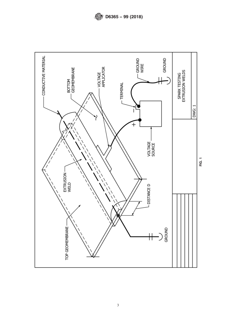 ASTM D6365-99(2018) - Standard Practice for  Nondestructive Testing of Geomembrane Seams Using the Spark   Test