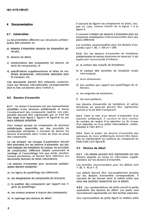 ISO 4172:1991 ISO 4172:1991 - Dessins techniques -- Dessins de construction -- Dessins d'assemblage des structures préfabriquées - Page 4 preview