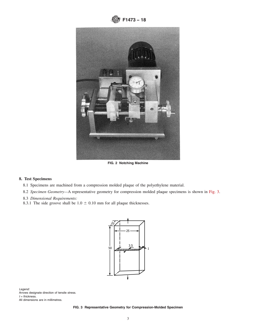 REDLINE ASTM F1473-18 - Standard Test Method for  Notch Tensile Test to Measure the Resistance to Slow Crack   Growth of Polyethylene Pipes and Resins