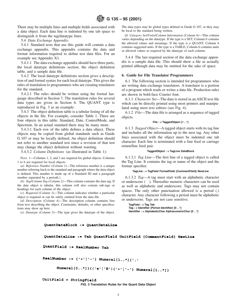 ASTM G135-95(2001) - Standard Guide for Computerized Exchange of Corrosion Data for Metals