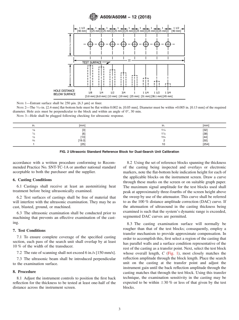 ASTM A609/A609M-12(2018) - Standard Practice for  Castings, Carbon, Low-Alloy, and Martensitic Stainless Steel,  Ultrasonic Examination Thereof