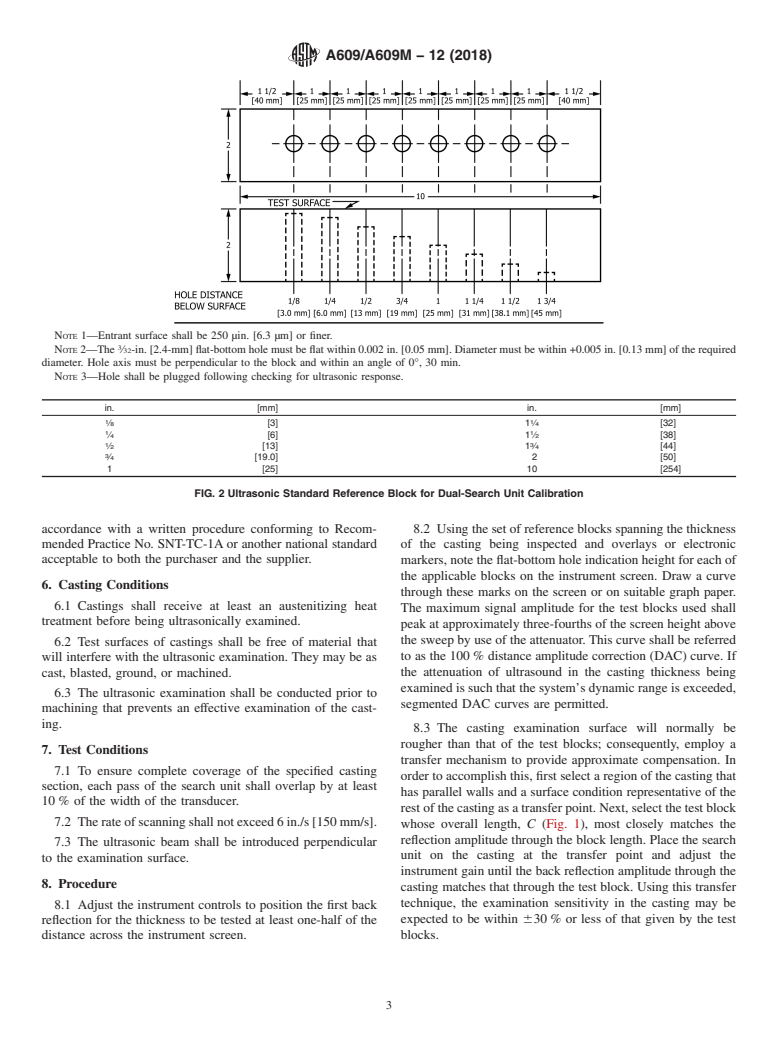 ASTM A609/A609M-12(2018) - Standard Practice for  Castings, Carbon, Low-Alloy, and Martensitic Stainless Steel,  Ultrasonic Examination Thereof