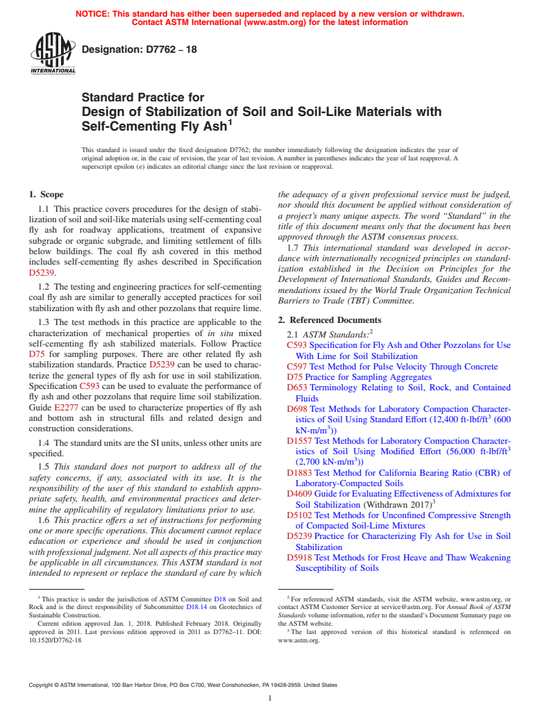 ASTM D7762-18 - Standard Practice For Design Of Stabilization Of Soil ...