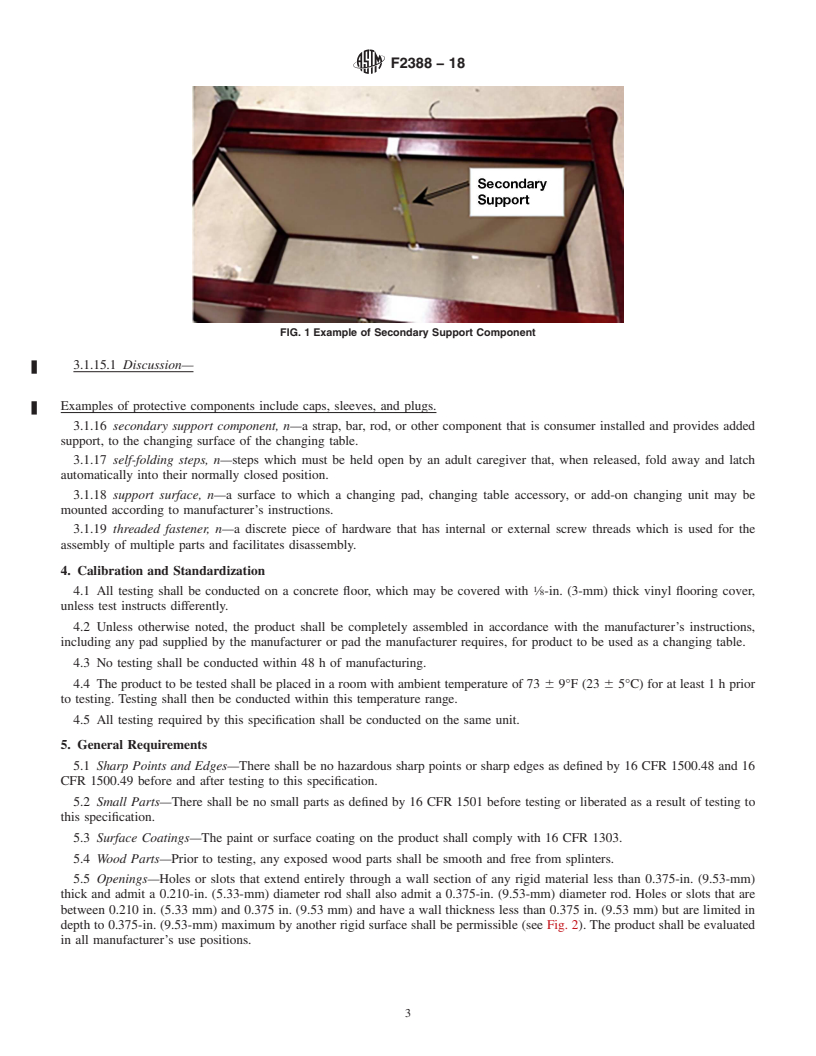 REDLINE ASTM F2388-18 - Standard Consumer Safety Specification for Baby Changing Products for Domestic Use