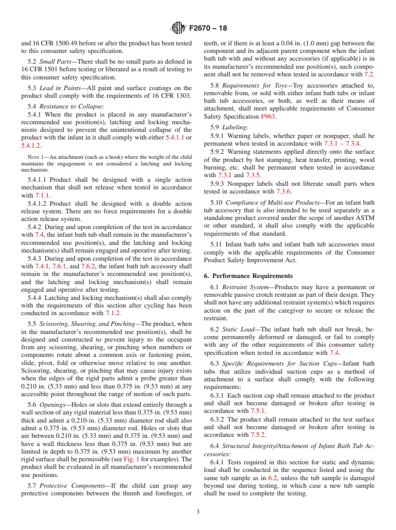 ASTM F2670-18 - Standard Consumer Safety Specification for  Infant Bath Tubs