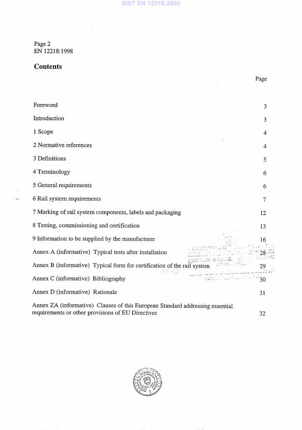 EN 12218:1998 EN 12218:2000 - Page 4 preview