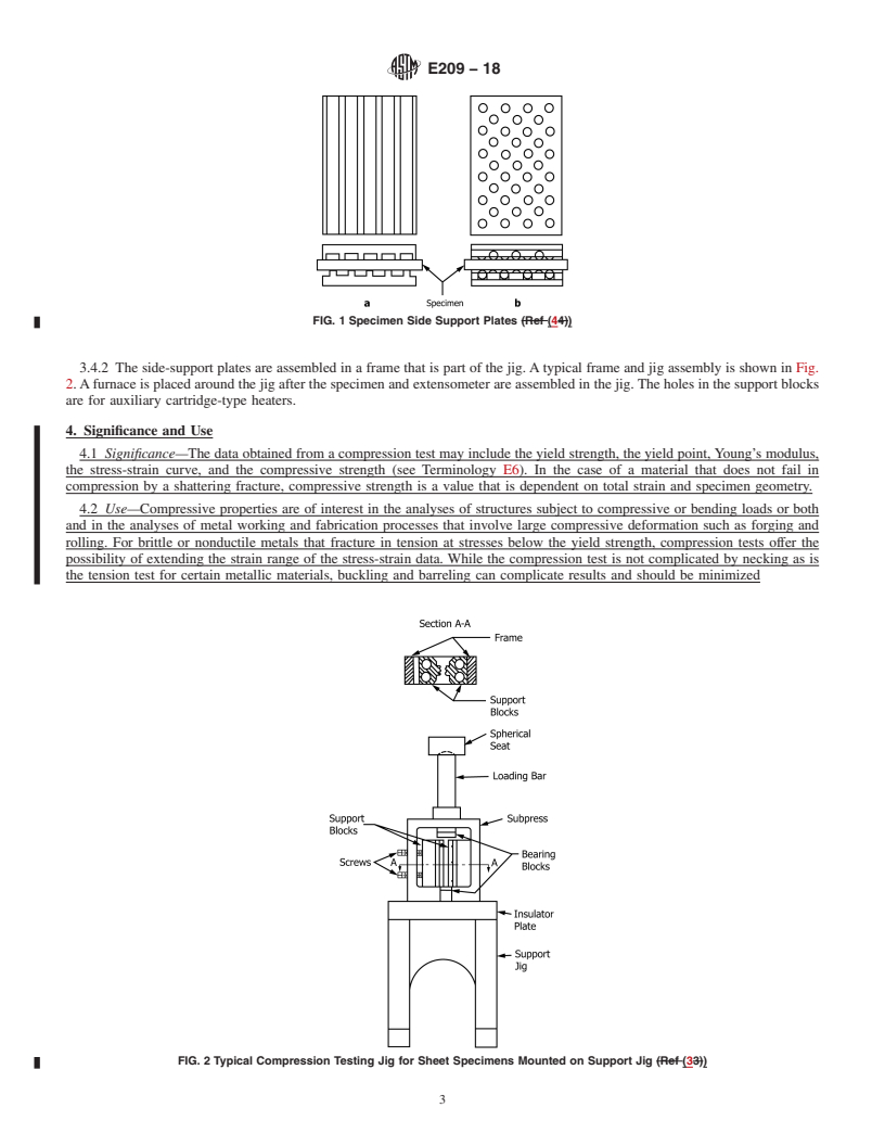 REDLINE ASTM E209-18 - Standard Practice for Compression Tests of Metallic Materials at Elevated Temperatures  with Conventional or Rapid Heating Rates and Strain Rates