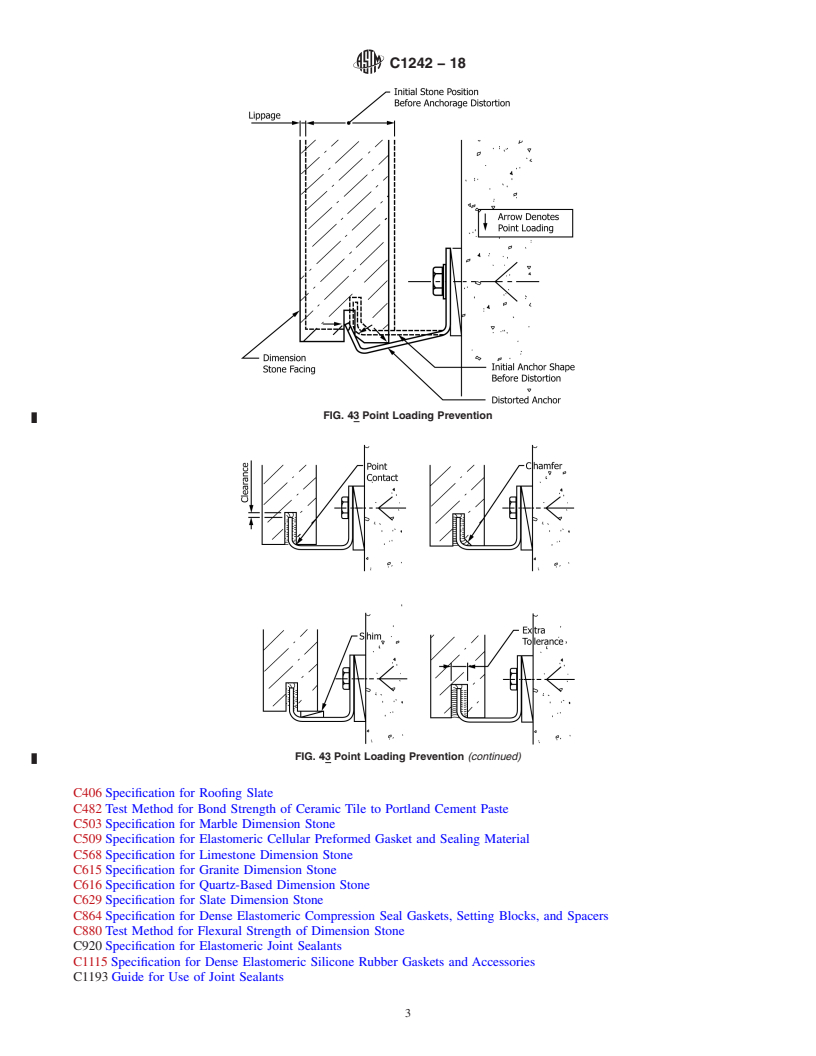 REDLINE ASTM C1242-18 - Standard Guide for  Selection, Design, and Installation of Dimension Stone Attachment  Systems